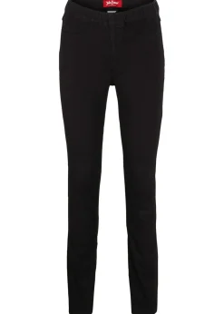 bonprix bonprix Ropa Térmica|Vaqueros>Jeggings térmicos de talle medio Negro