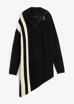 bonprix bonprix Jerséis|Ropa De Punto>Jersey negro-gris guijarro con rayas