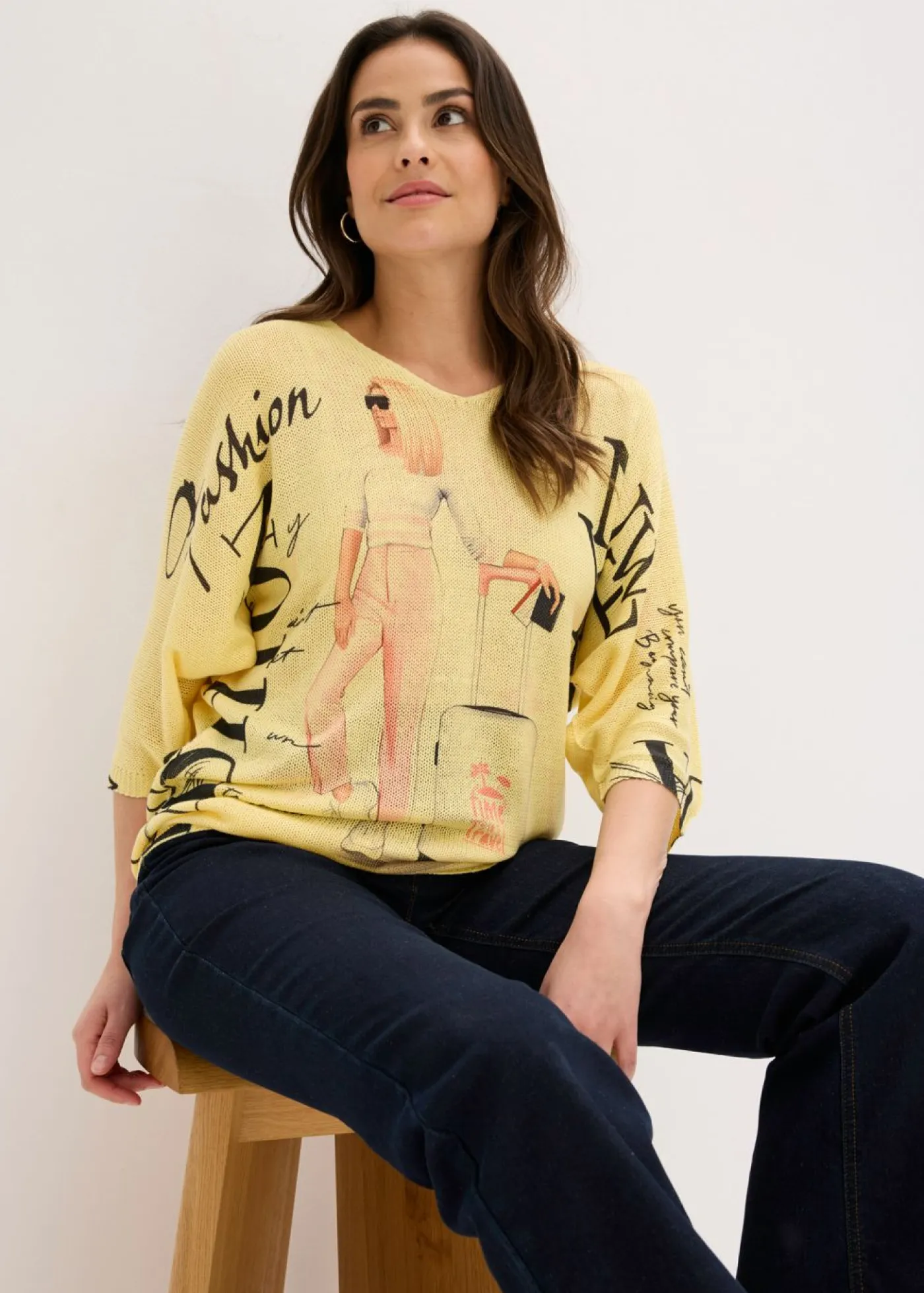 bonprix bonprix Jerséis|Novedades>Jersey Amarillo claro