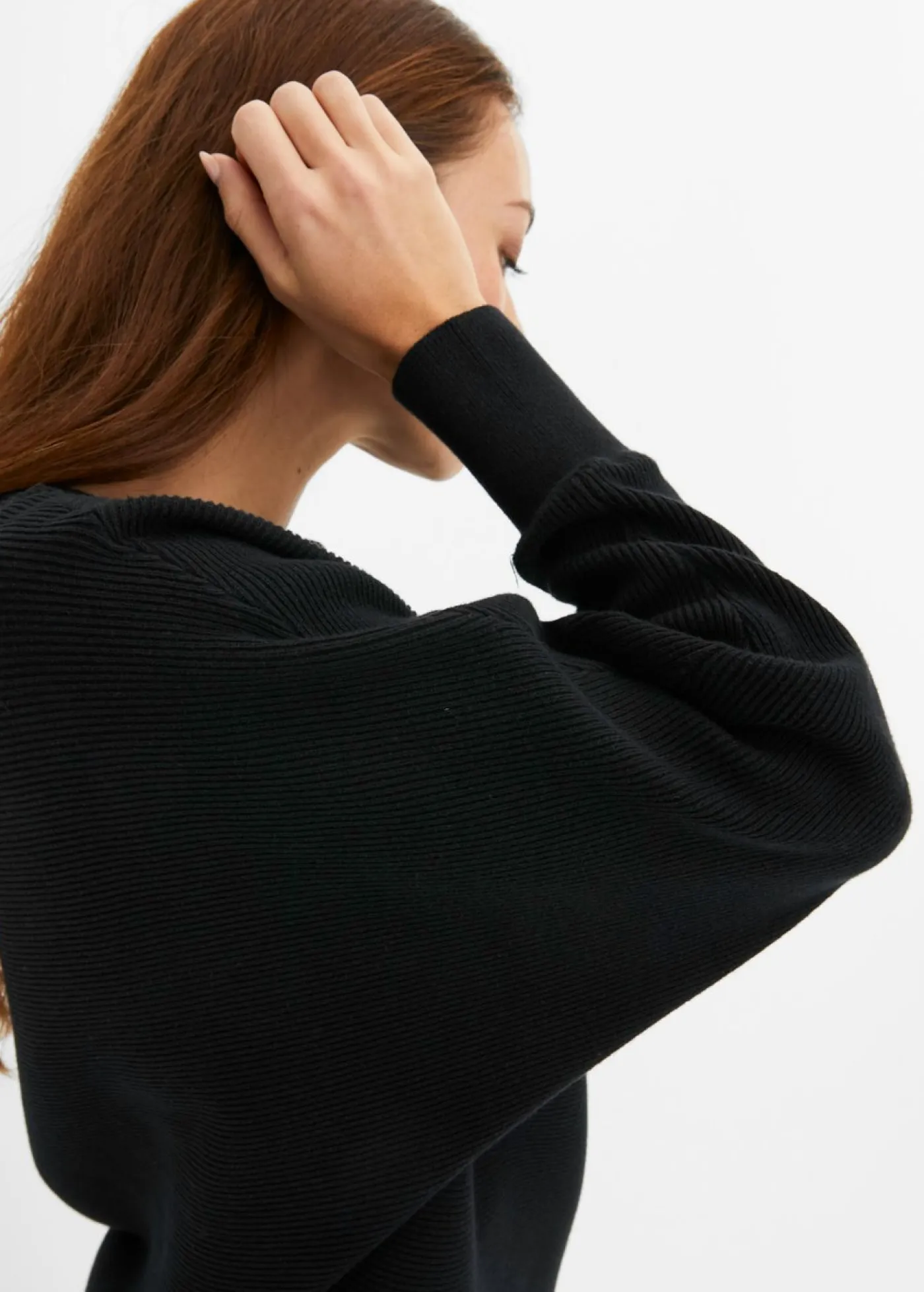 Mujer bonprix bonprix Jersey acanalado de gran tamaño