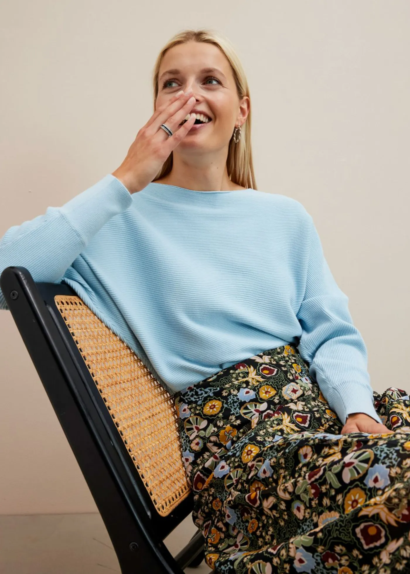 Mujer bonprix bonprix Jersey acanalado de gran tamaño