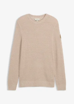 bonprix bonprix Jerséis Y Cárdigans>Jersey con algodón reciclado Beige jaspeado