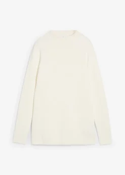 bonprix bonprix Básicos|Jerséis>Jersey con cuello alto Blanco lana