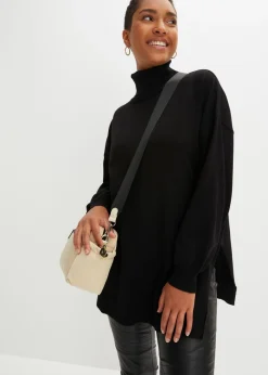 Mujer bonprix bonprix Jersey con cuello vuelto de mezcla de viscosa