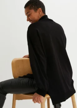 Mujer bonprix bonprix Jersey con cuello vuelto de mezcla de viscosa