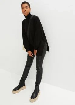 Mujer bonprix bonprix Jersey con cuello vuelto de mezcla de viscosa