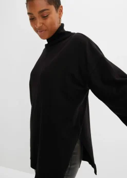 Mujer bonprix bonprix Jersey con cuello vuelto de mezcla de viscosa