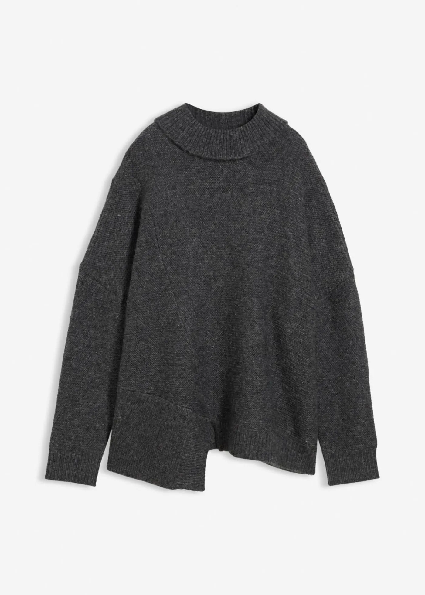 Mujer bonprix bonprix Jersey con dobladillo asimétrico y contenido de lana