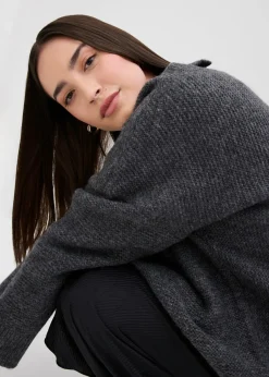 Mujer bonprix bonprix Jersey con dobladillo asimétrico y contenido de lana