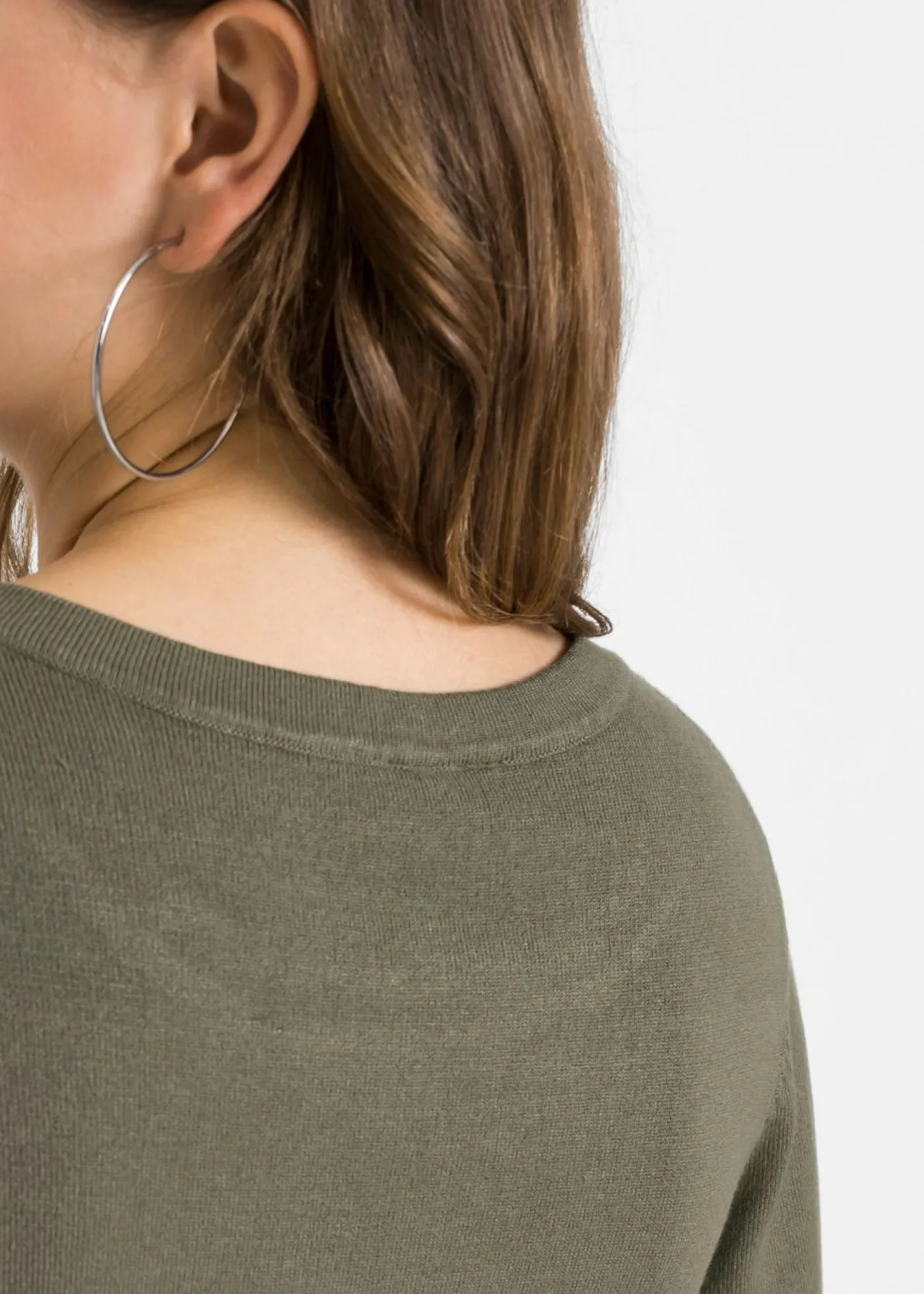 bonprix bonprix Jerséis|Ropa De Punto>Jersey con falda verde oliva con flores