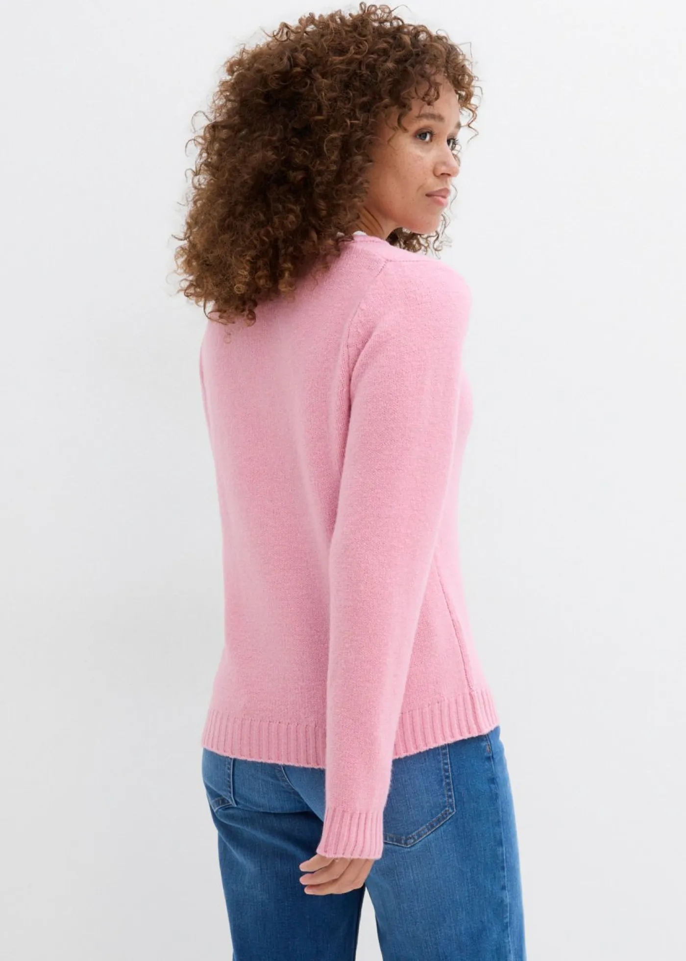 Mujer bonprix bonprix Jersey con inserto de encaje