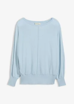 bonprix bonprix Jerséis|Ropa De Punto>Jersey con mangas murciélago azul pálido