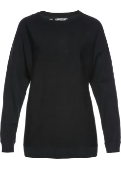 bonprix bonprix Jerséis|Ropa De Punto>Jersey con mangas murciélago Negro