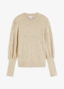 Mujer bonprix bonprix Jersey con patrón de ajour