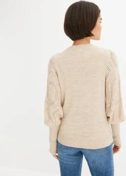 Mujer bonprix bonprix Jersey con patrón de ajour