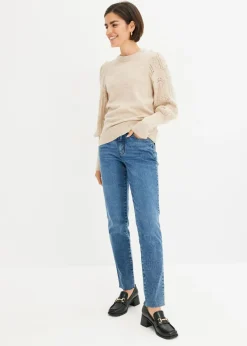 Mujer bonprix bonprix Jersey con patrón de ajour