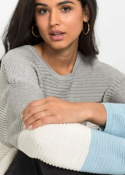 Mujer bonprix bonprix Jersey con patrón de canalé