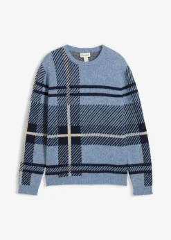 bonprix bonprix Jerséis Y Cárdigans>Jersey con patrón de cuadros beige-azul-azul marino a cuadros