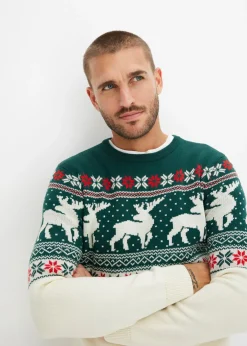 Hombre bonprix bonprix Jersey con patrón nórdico