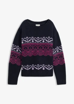 Mujer bonprix bonprix Jersey con patrón nórdico