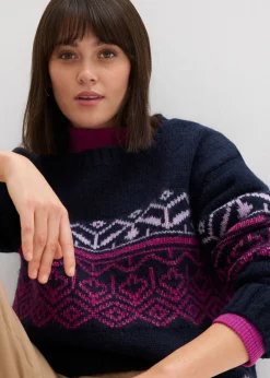 Mujer bonprix bonprix Jersey con patrón nórdico