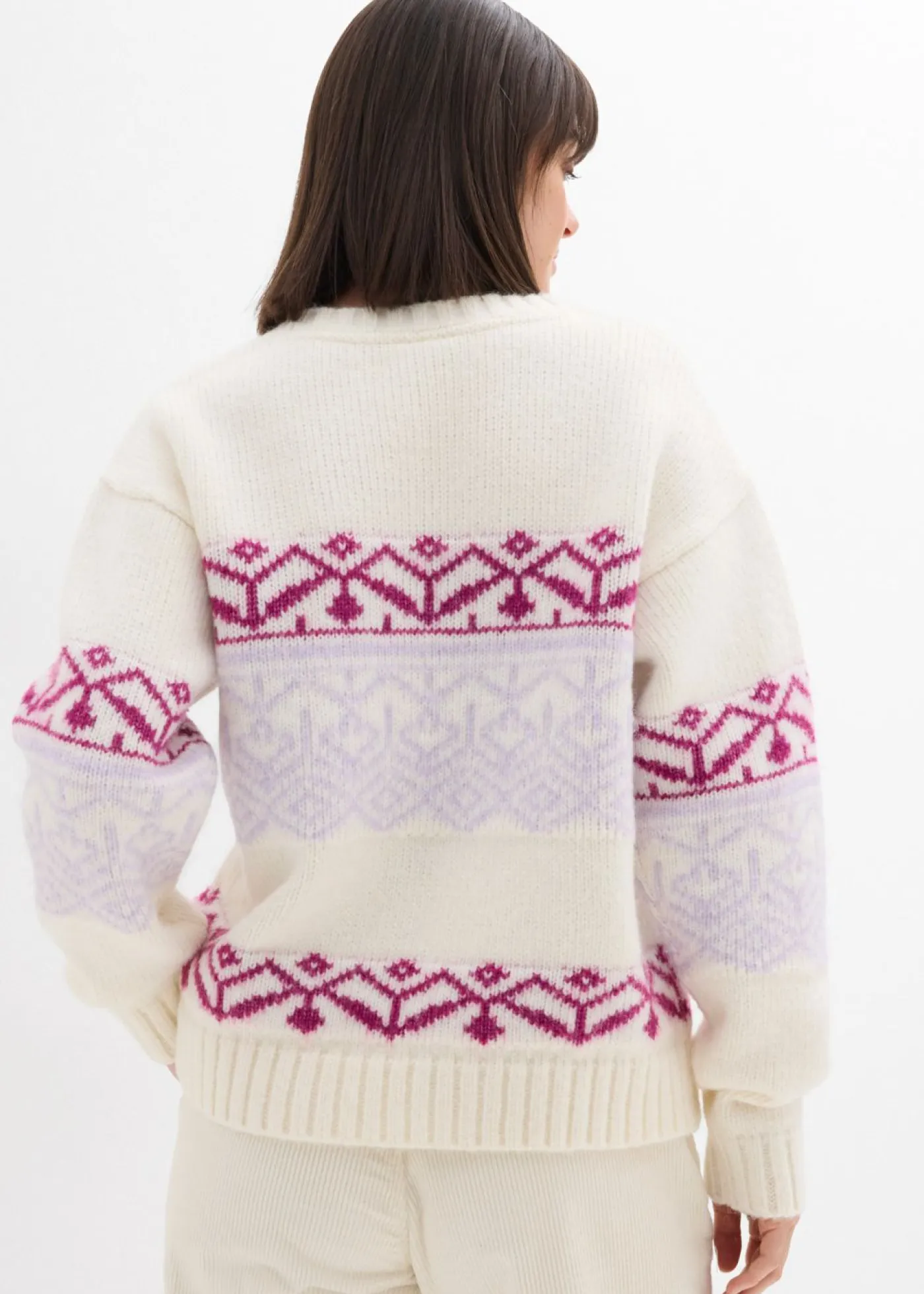 Mujer bonprix bonprix Jersey con patrón nórdico