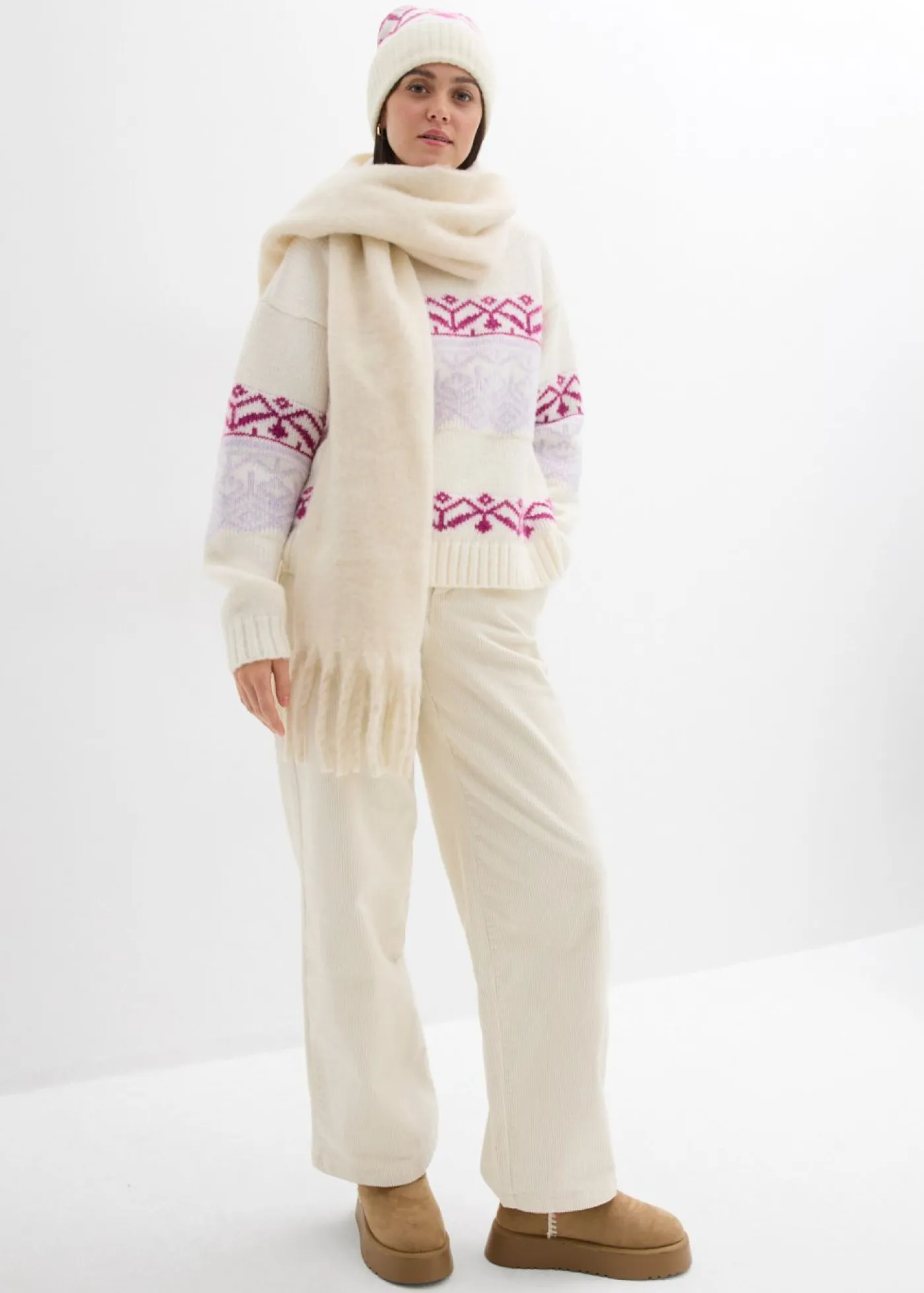 Mujer bonprix bonprix Jersey con patrón nórdico