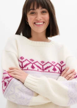 Mujer bonprix bonprix Jersey con patrón nórdico