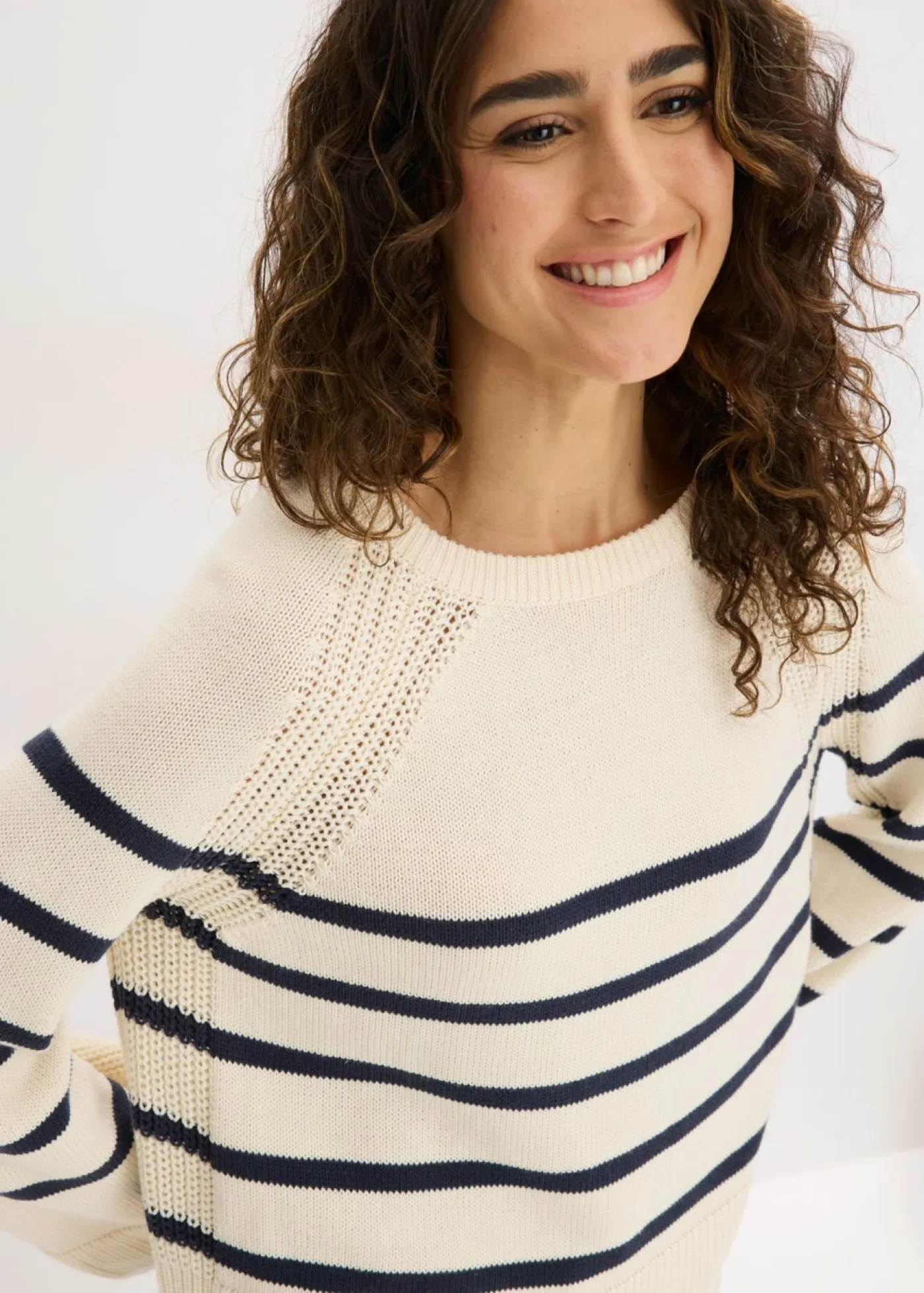 Mujer bonprix bonprix Jersey con rayas en contraste