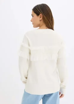 Mujer bonprix bonprix Jersey con volantes