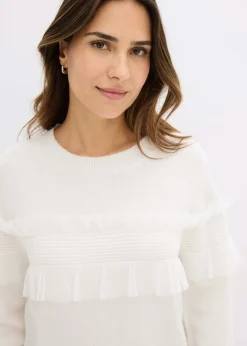 Mujer bonprix bonprix Jersey con volantes