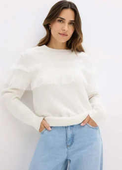 Mujer bonprix bonprix Jersey con volantes