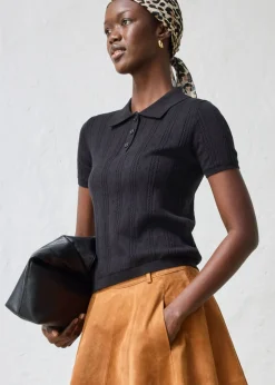 Mujer bonprix bonprix Jersey de ajour con mezcla de seda