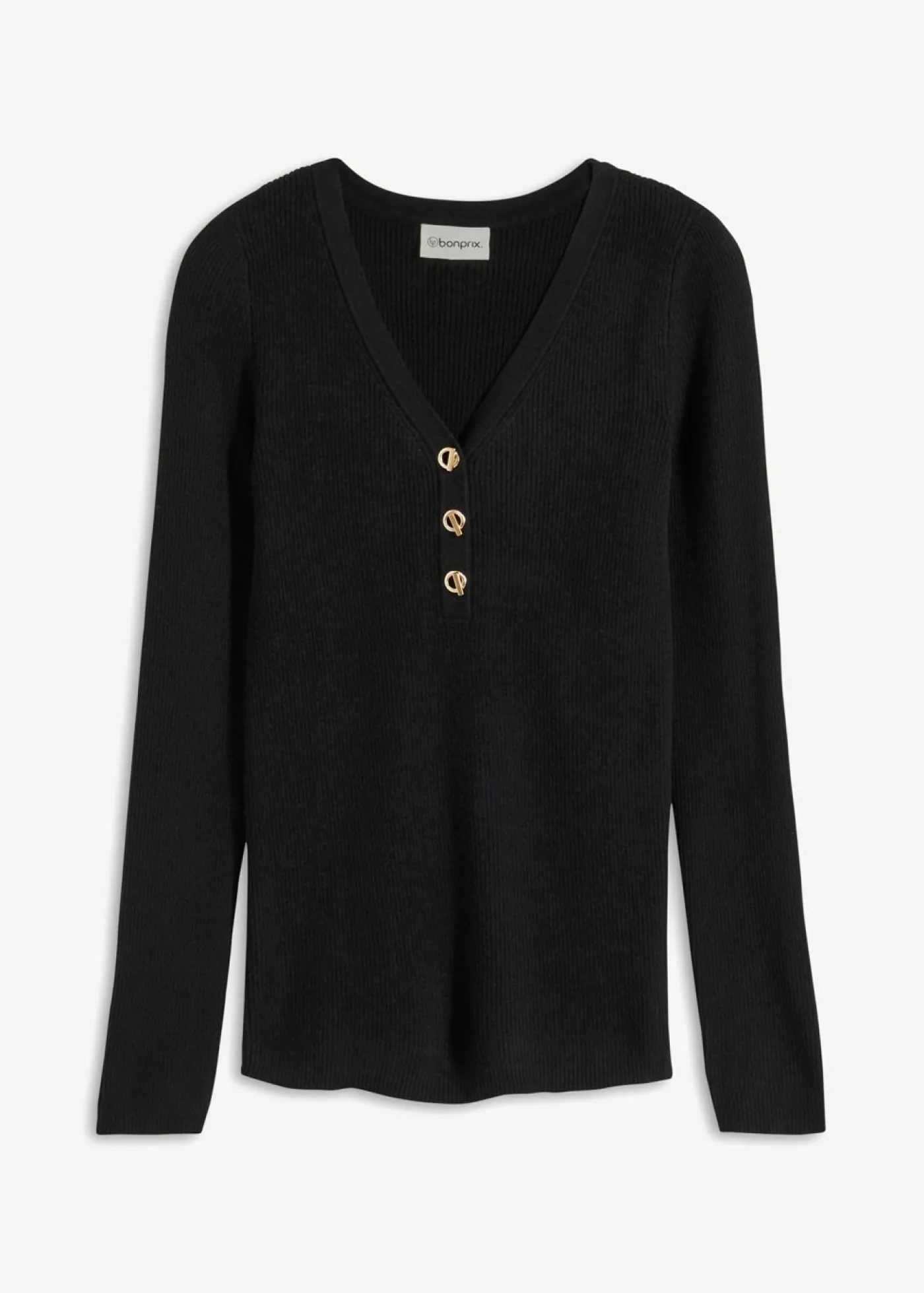 Mujer bonprix bonprix Jersey de canalé con viscosa