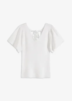 Mujer bonprix bonprix Jersey de canalé de mezcla de viscosa