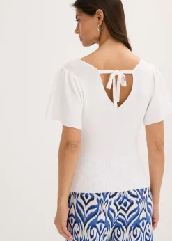 Mujer bonprix bonprix Jersey de canalé de mezcla de viscosa