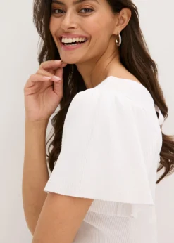 Mujer bonprix bonprix Jersey de canalé de mezcla de viscosa