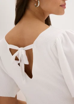 Mujer bonprix bonprix Jersey de canalé de mezcla de viscosa