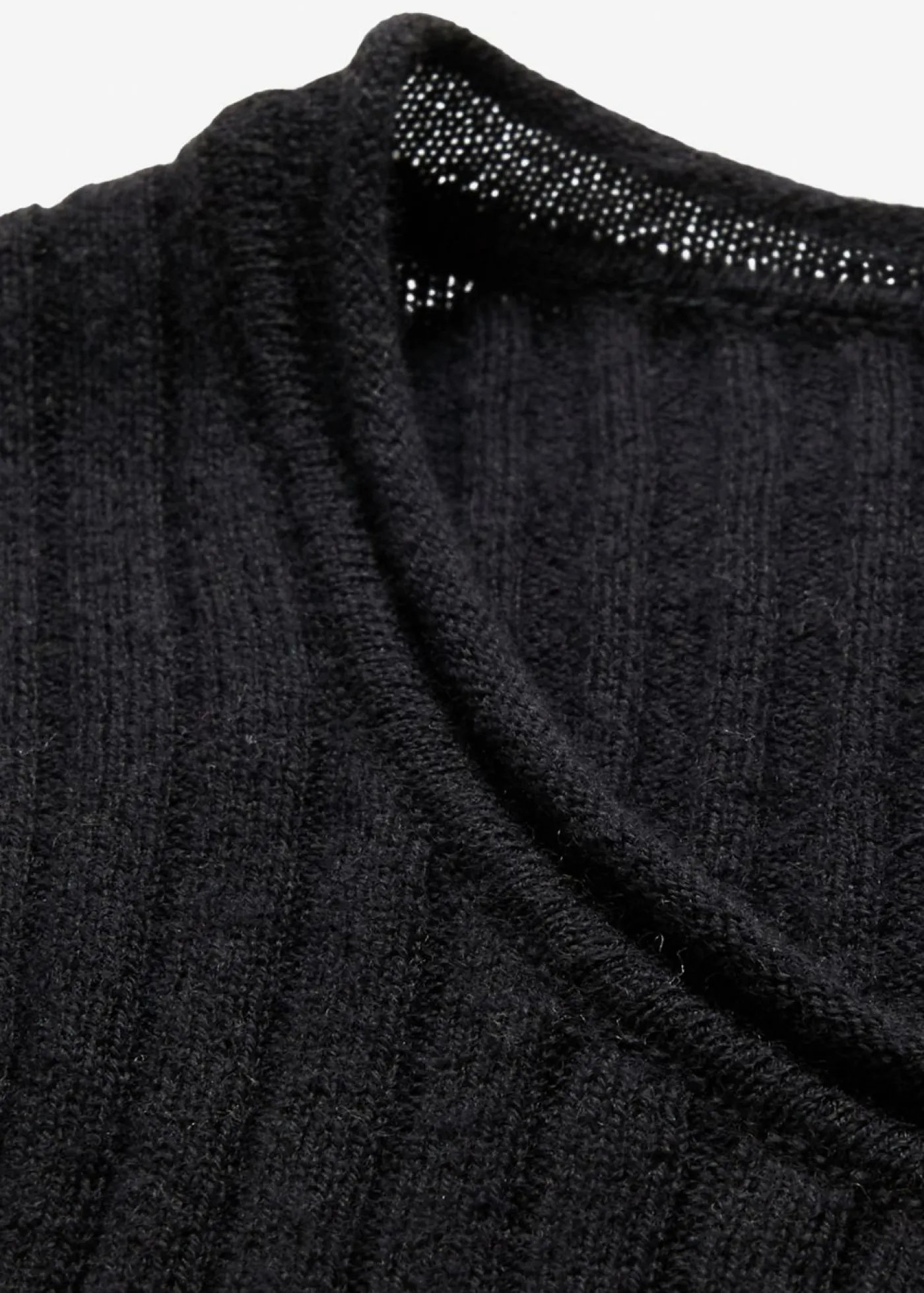 bonprix bonprix Premium|Jerséis>Jersey de canalé en lana merina Negro