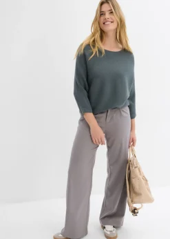 Mujer bonprix bonprix Jersey de canalé oversize de mezcla de viscosa