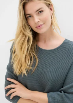 Mujer bonprix bonprix Jersey de canalé oversize de mezcla de viscosa