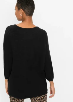 Mujer bonprix bonprix Jersey de canalé oversize de mezcla de viscosa