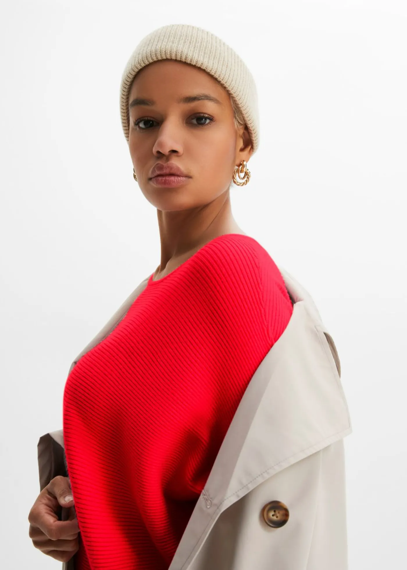 Mujer bonprix bonprix Jersey de canalé oversize de mezcla de viscosa