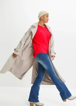 Mujer bonprix bonprix Jersey de canalé oversize de mezcla de viscosa