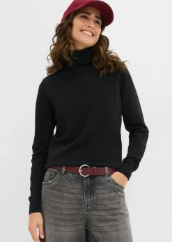 bonprix bonprix Básicos|Jerséis>Jersey de cuello alto Negro