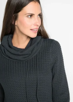 Mujer bonprix bonprix Jersey de cuello alto con cordones