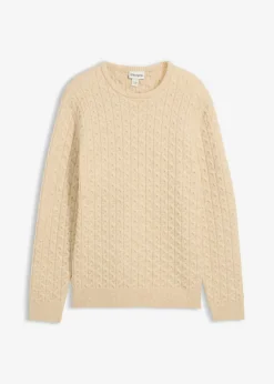 Hombre bonprix bonprix Jersey de cuello redondo con estructura