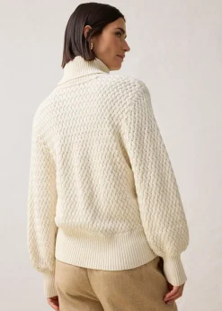 Mujer bonprix bonprix Jersey de cuello vuelto con lana merino