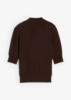 Mujer bonprix bonprix Jersey de cuello vuelto con mezcla de lana suave