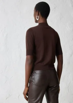 Mujer bonprix bonprix Jersey de cuello vuelto con mezcla de lana suave